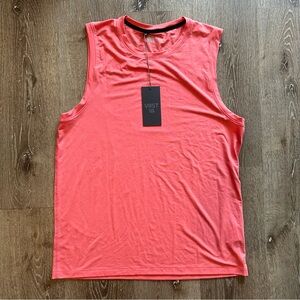 NWT VRST Mens Medium Icon Tank Top Moisture Wicking UV Protection Pink Rouge